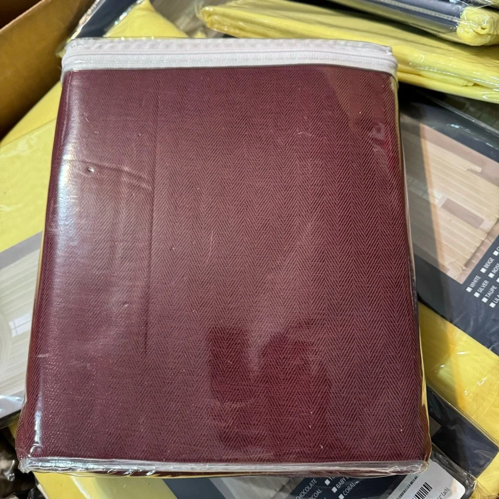 Elizabeth Burgundy 1 panel blackout window panel with grommets extra wide